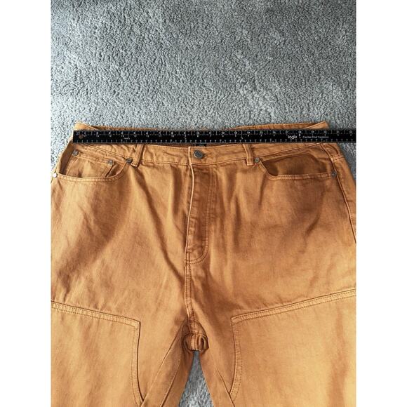 Boohoo Man Jeans Men 40 Tall Slim Rigid Flare Gusset‎ Detail Pants - Picture 3 of 9